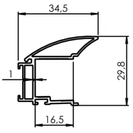 Maniglia per porte scorrevoli MULTIOMEGA WIDE / Alluminio