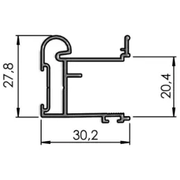 Maniglia per porte scorrevoli RAMA WIDE / Alluminio