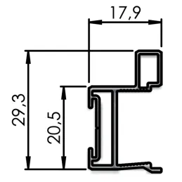 Maniglia per porta scorrevole MODERN WIDE / Bianco opaco