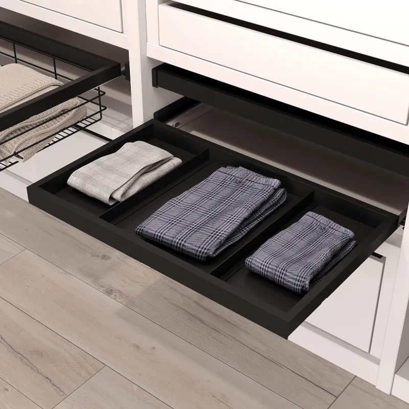 Ripiano estraibile con ammortizzatore NEXUS 860–894 mm / Nero opaco