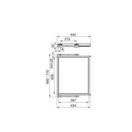 Telaio estraibile con ammortizzazione per il sistema NEXUS / Beige