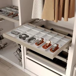 Organizzatore estraibile per accessori con chiusura ammortizzata NEXUS 860–894 mm / Beige
