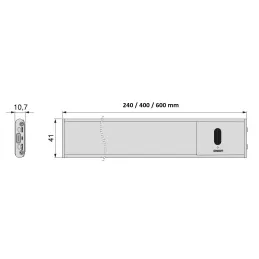 Luce LED sottopensile con sensore touch KRAUS II / Alluminio
