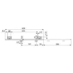Ripiano estraibile per tastiera / Nichel nero