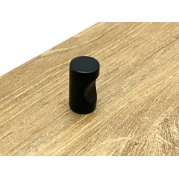 Pomello in legno NATURE Mini / Nero opaco
