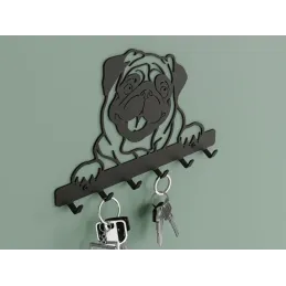 Appendiabiti da parete CHARLIE / Nero opaco
