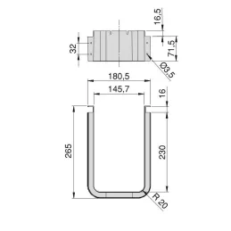 Profilo per cassetto sottolavello TIDY / Antracite