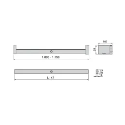Barra appendiabiti con luce LED CESAR / Alluminio