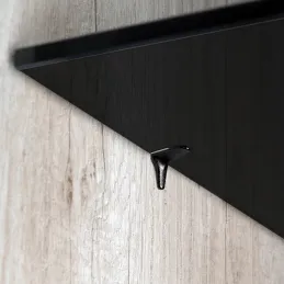 Supporto per ripiano in vetro con guarnizione BEAK / Nichel nero - 10 pz.