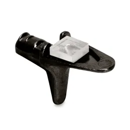 Supporto per ripiano in vetro con guarnizione BEAK / Nichel nero - 10 pz.