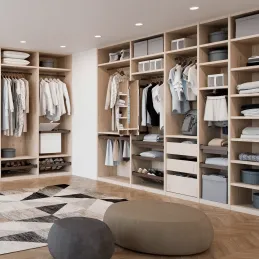 Specchio estraibile e girevole per armadio GENIUS / Beige