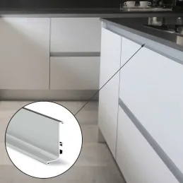 Profilo maniglia per ante GOLA - L / Effetto acciaio inox