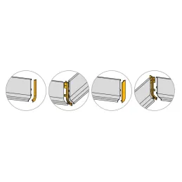 Set di tappi terminali in PVC per profili GOLA - L / Bianco opaco