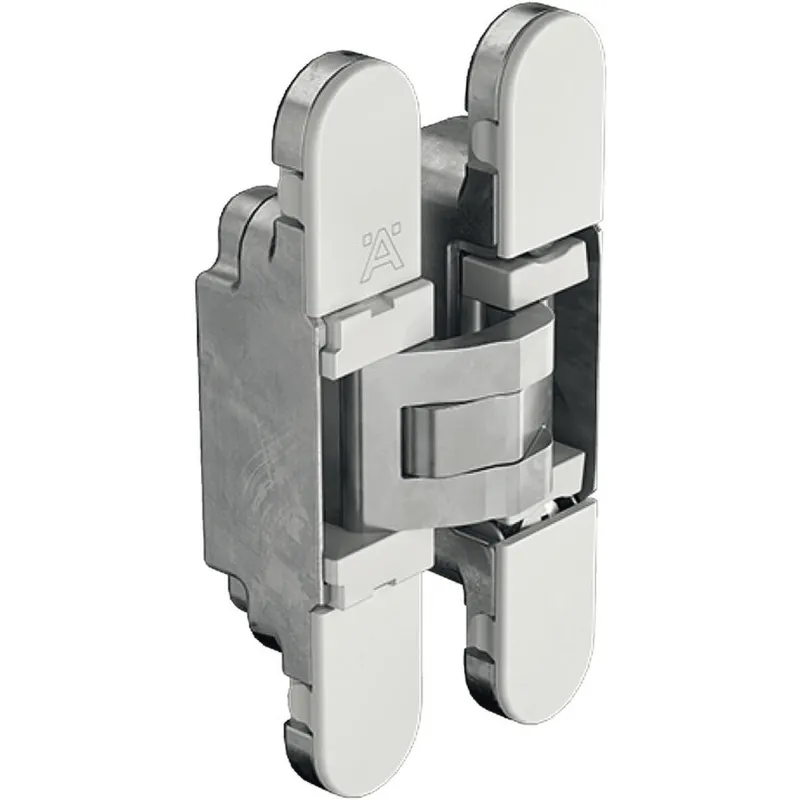 Cerniera 3D da incasso per porte nascoste con spessore a partire da 18 mm / Bianca