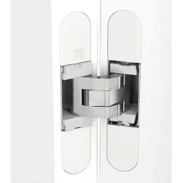 Cerniera 3D da fresare per porte a filo muro con spessore a partire da 18 mm / Grigio