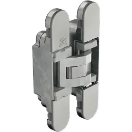 Cerniera 3D da fresare per porte a filo muro con spessore a partire da 18 mm / Grigio