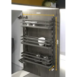 Cestini pensili da porta TITAN / Antracite