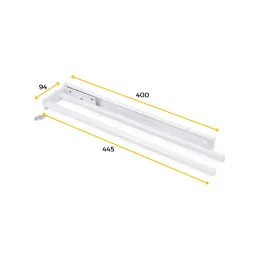 Portasciugamani estraibile a 2 bracci ARNOLD 440 mm / Bianco opaco