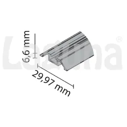 Guida inferiore singola RAMA SINGLE NEO 8856 / Alluminio