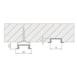 Profilo in alluminio LL-03 per illuminazione a LED senza copertura / Alluminio