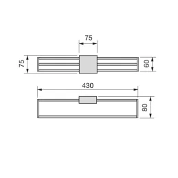 Portacinture e portacravatte estraibile GEOL / Argento