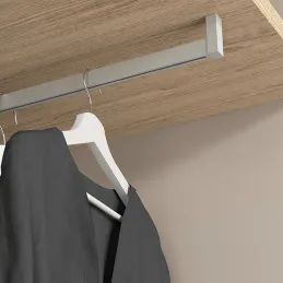 Barra appendiabiti con guarnizione LUXE / Alluminio