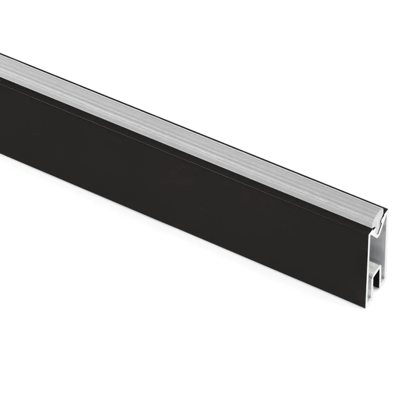 Asta appendiabiti con guarnizione LUXE / Nero strutturato