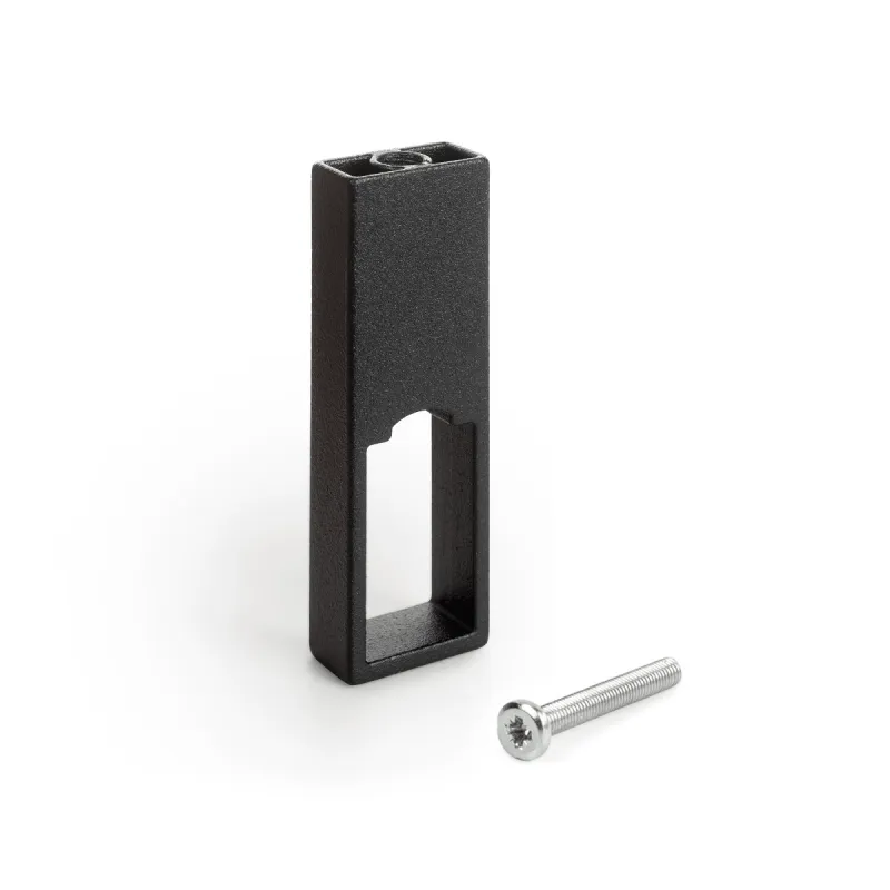Supporto centrale per asta appendiabiti LUXE / Nero strutturato