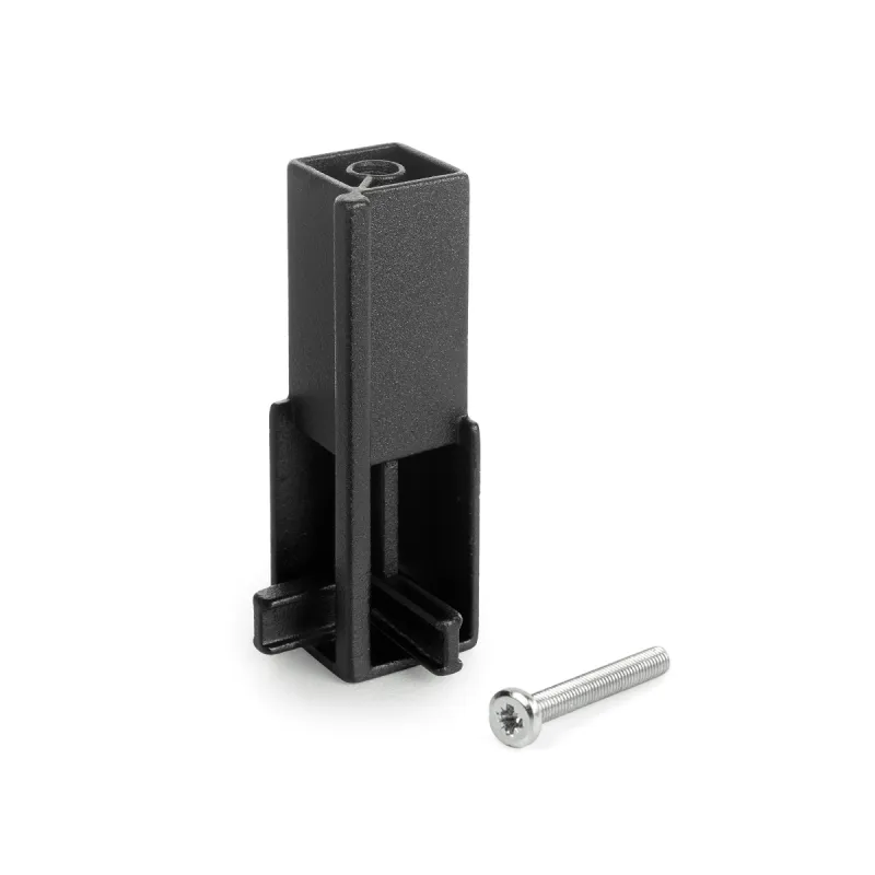 Supporto angolare per barra appendiabiti LUXE / Nero strutturato
