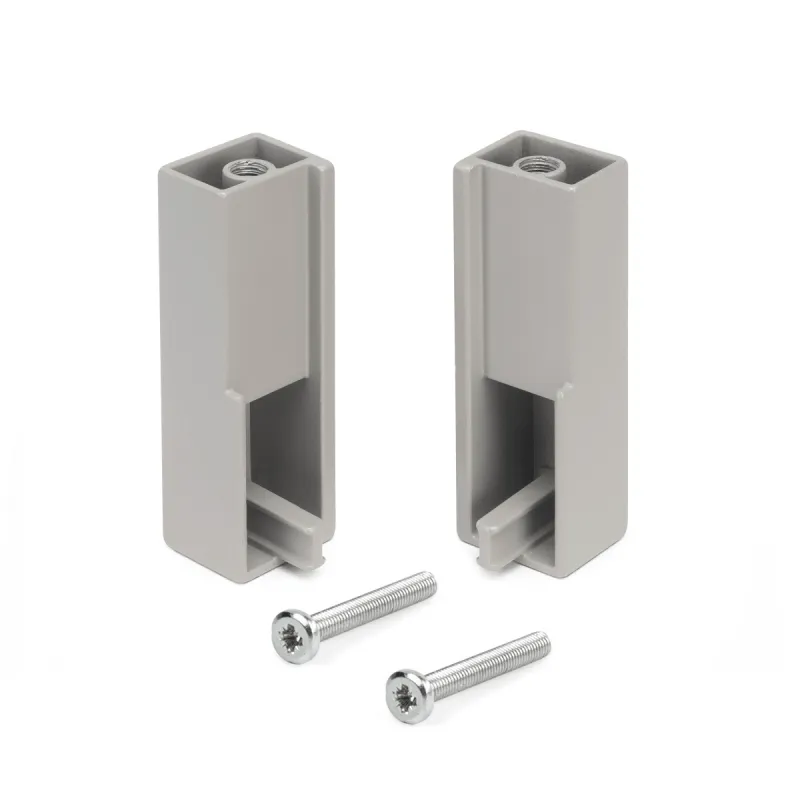 Set di terminali per barra appendiabiti LUXE – montaggio superiore / Beige