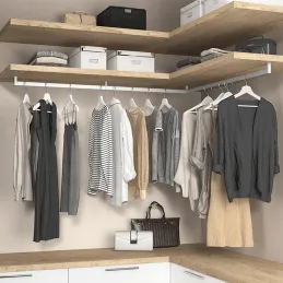 Set di terminali per barra appendiabiti LUXE – montaggio superiore / Alluminio