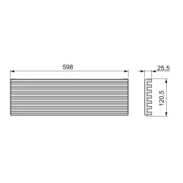 Griglia di ventilazione sopra gli elettrodomestici 600 mm TIFFANY / Acciaio inox
