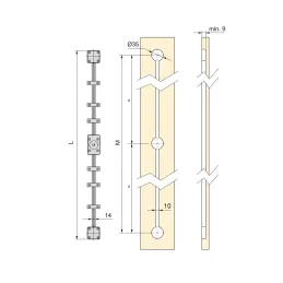 Set di profili antideformazione per porte EVEN / Alluminio