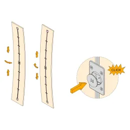 Set di profili antideformazione per porte EVEN / Alluminio