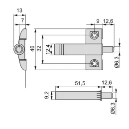 Ammortizzatori universali per ante MINIDAMP - 10 pz / Grigio