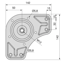 Set di 4 gambe per tavolo ORION / Bianco opaco