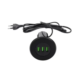 Caricatore da tavolo da interno 3 x USB GOST / Nero opaco