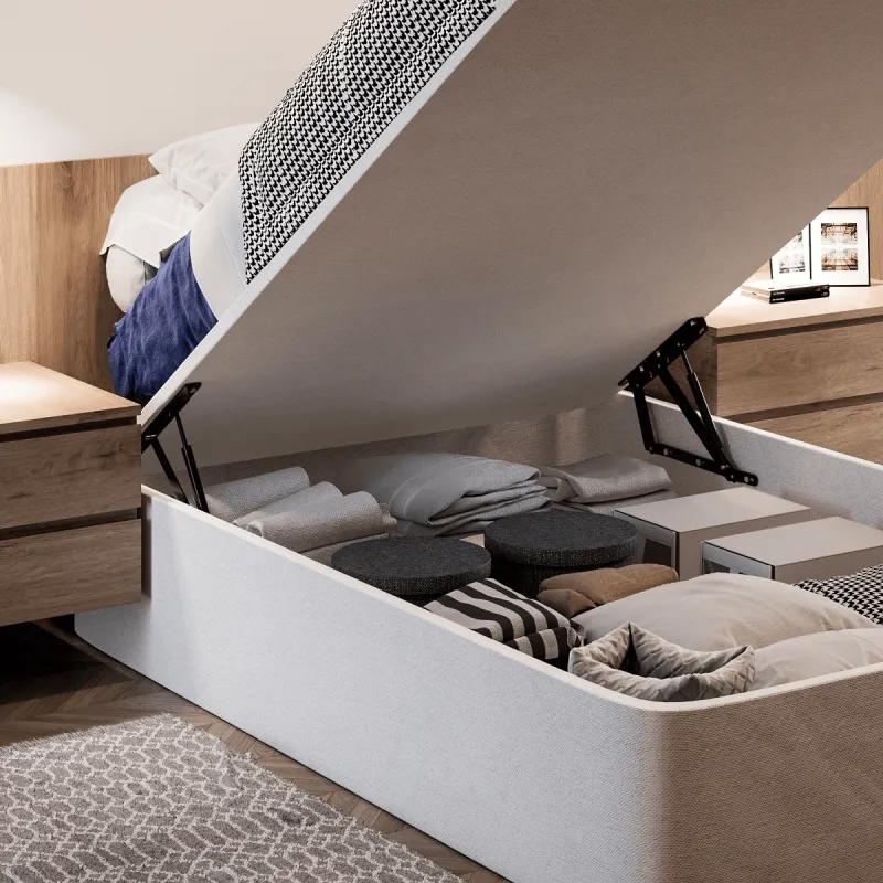 Set di meccanismo di sollevamento del letto con pistoni, lunghezza CANAPE 135 / Nero