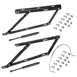 Set di meccanismo di sollevamento del letto con pistoni, lunghezza CANAPE 135 / Nero