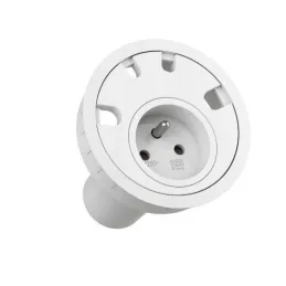 Presa elettrica con passacavi LOOP IN / Bianco