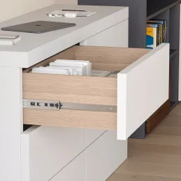 Guide scorrevoli a sfere con chiusura ammortizzata e apertura senza maniglia, 45 mm LUX