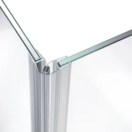 Profilo magnetico di tenuta angolare a 90° per box doccia, 2500 mm / Trasparente