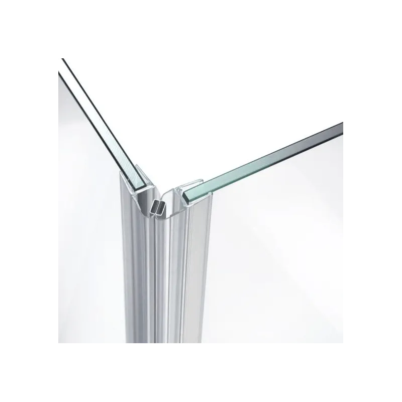 Profilo magnetico di tenuta angolare a 90° per box doccia, 2500 mm / Trasparente