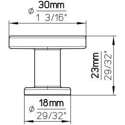 Pomello DOMINICA MAXI / Nero opaco