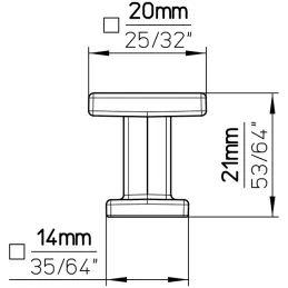 Pomello EMA MINI / Nero opaco