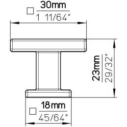 Pomello EMA MAXI / Nichel spazzolato