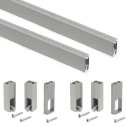 Set di 2 aste appendiabiti con guarnizione LUXE e supporti / Beige