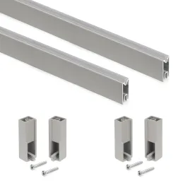 Set di 2 aste appendiabiti con guarnizione LUXE e supporti / Beige