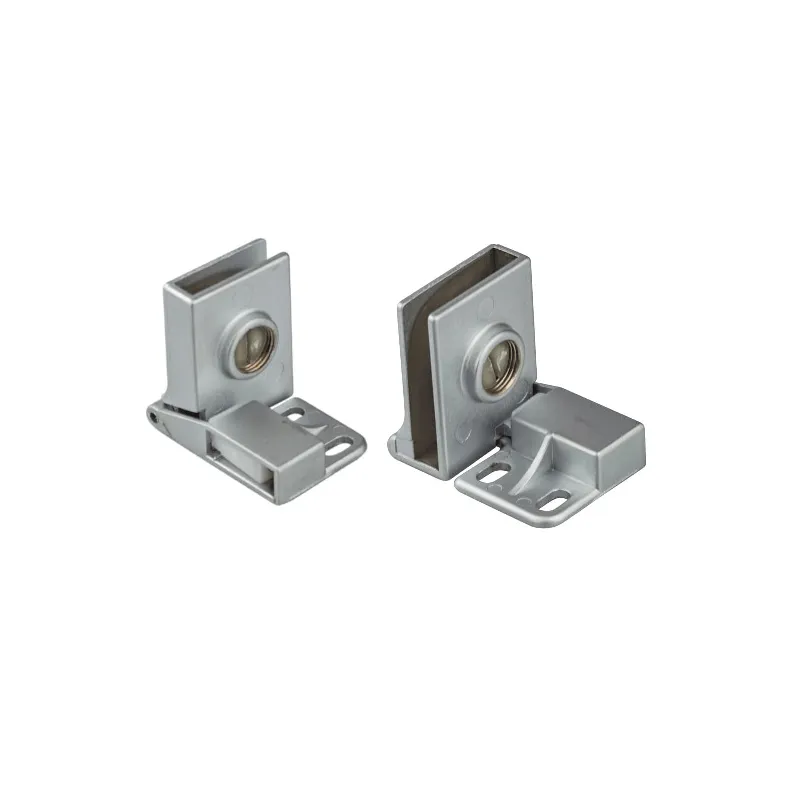 Cerniera per porte in vetro UNION senza foratura - Coppia / Alluminio