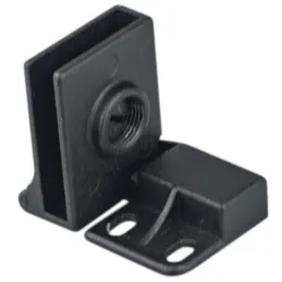 Cerniera per porta in vetro UNION senza foratura - Coppia / Nero opaco